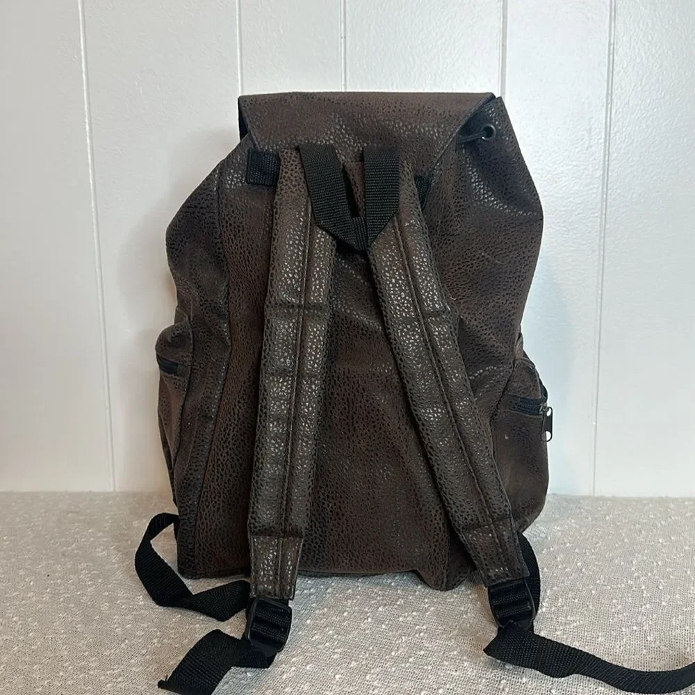 Vintage FRIENDS Warner Bros Diet Coke Pebbled Leather Backpack Back Pack